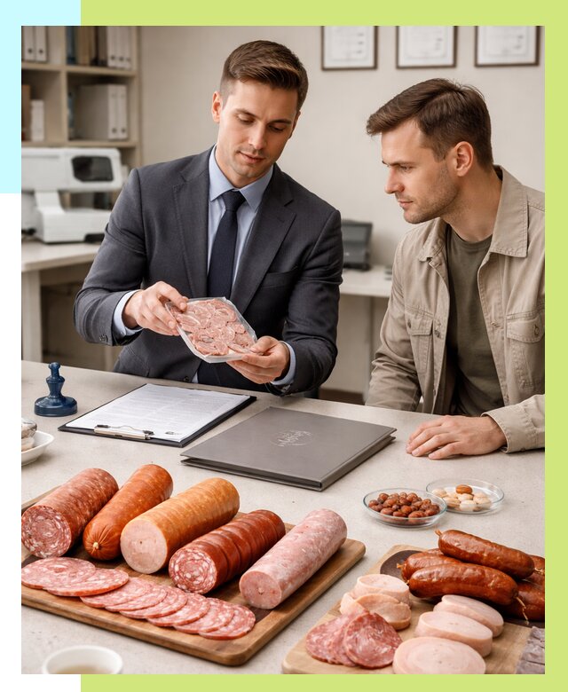 Сертификация колбасных изделий в Дальнереченске от 7643 р. | Алешин-Длн